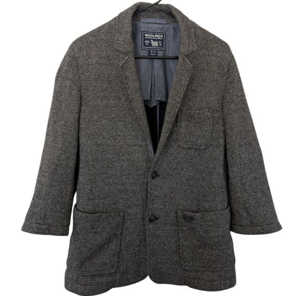 Woolrich John Rich & Bros Women's S Grey Wool Two Button Blazer 3/4 Sleeve - Picture 1 of 10